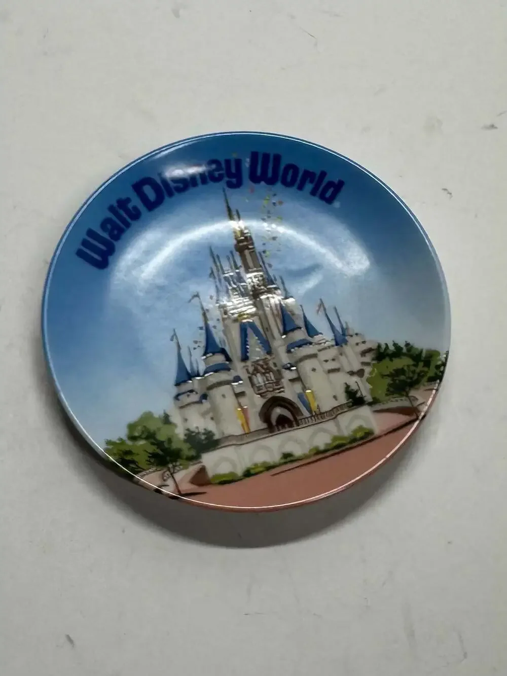 Vintage Walt Disney World Cinderella Castle Ceramic Plate Made in Japan